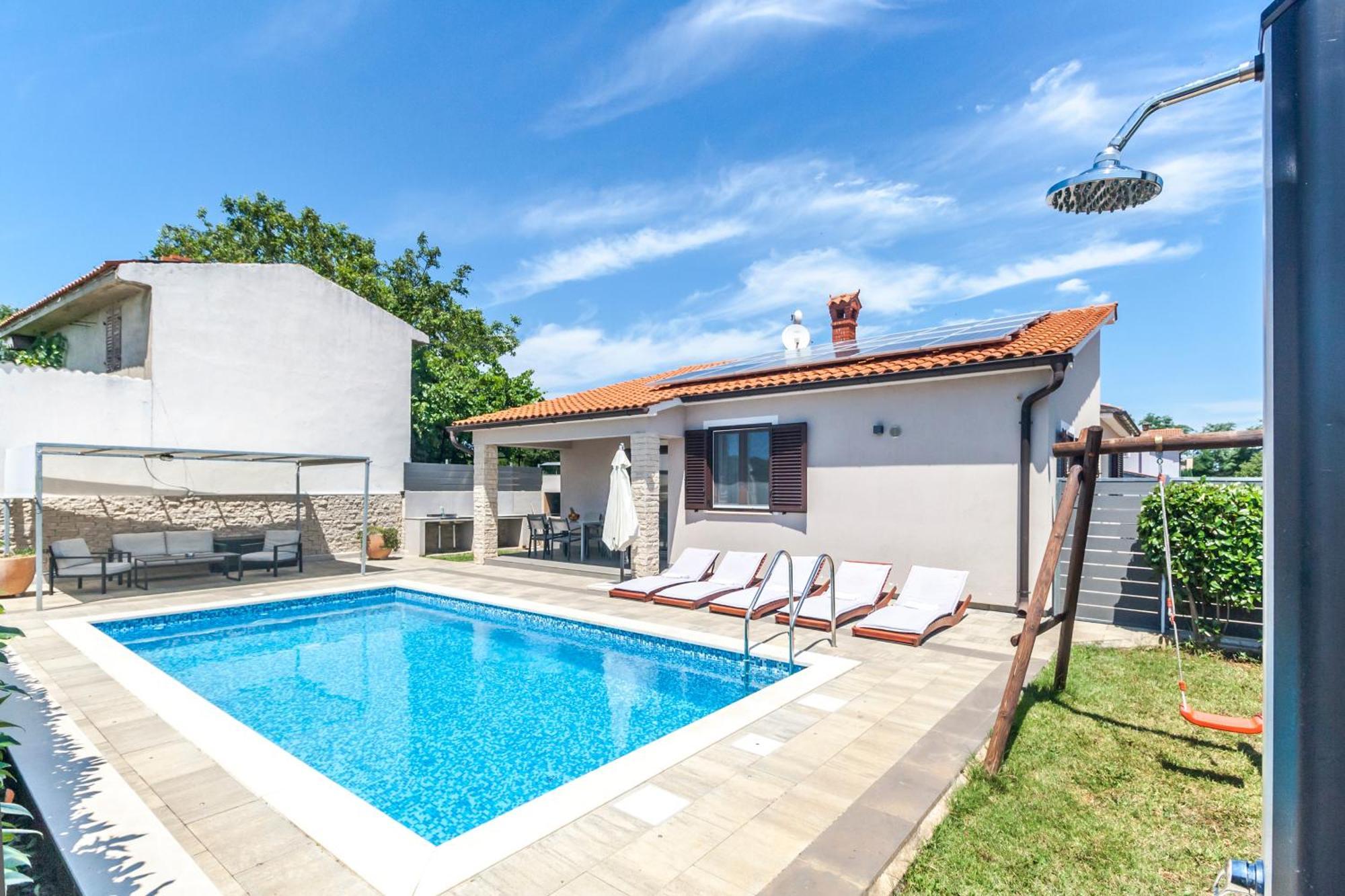 Villa Gortan - Pool House For 7 Guests Near Pula Istria - Ferienhaus Istrien Marcana Экстерьер фото