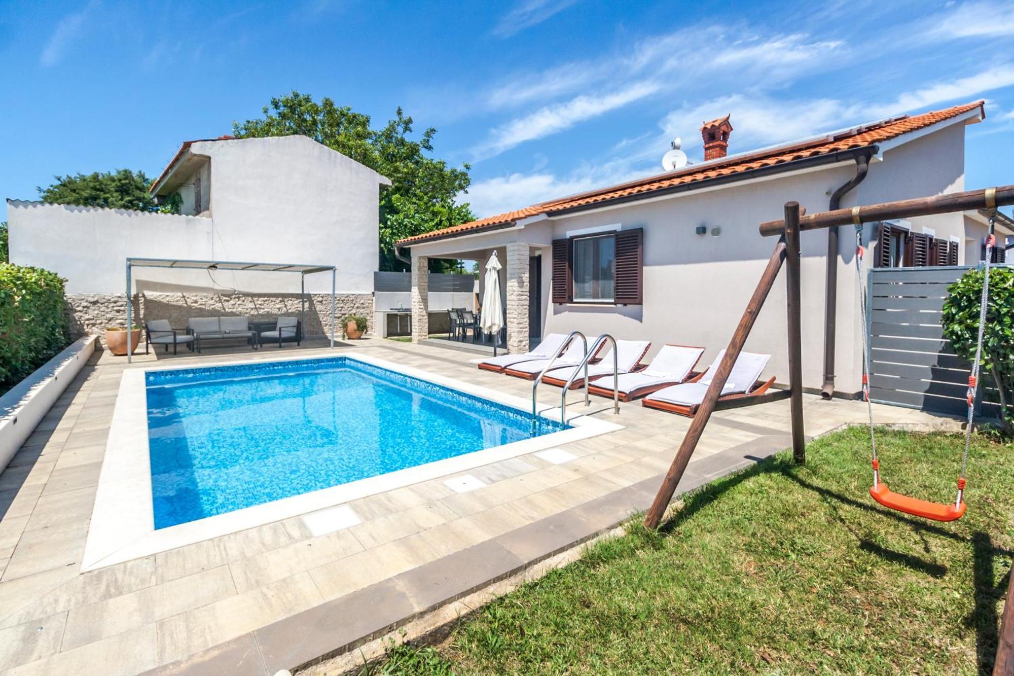 Villa Gortan - Pool House For 7 Guests Near Pula Istria - Ferienhaus Istrien Marcana Экстерьер фото